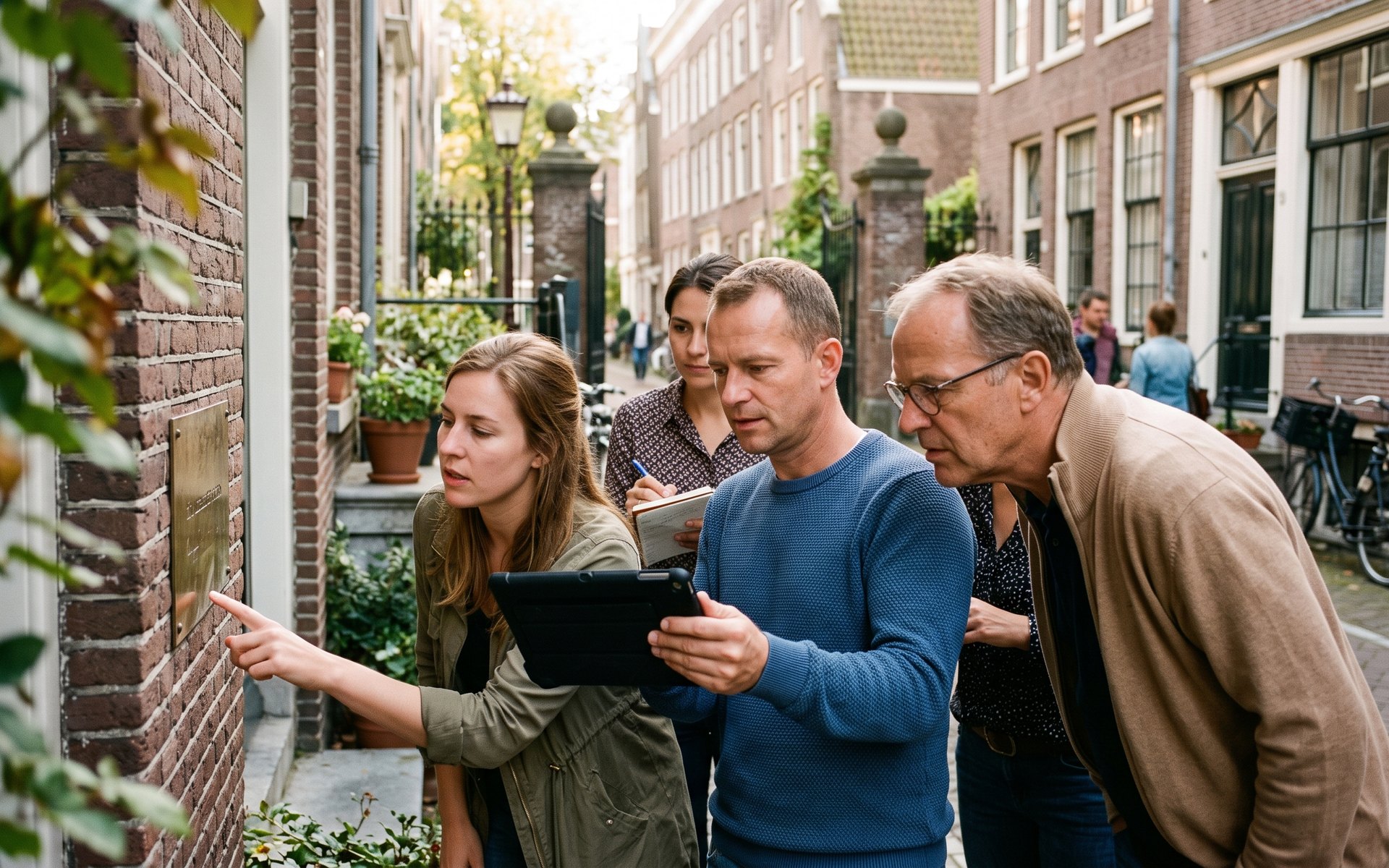 Crime Challenge in the Jordaan: the trail leads into one of the narrow lanes. (AI-generated illustrative image)
