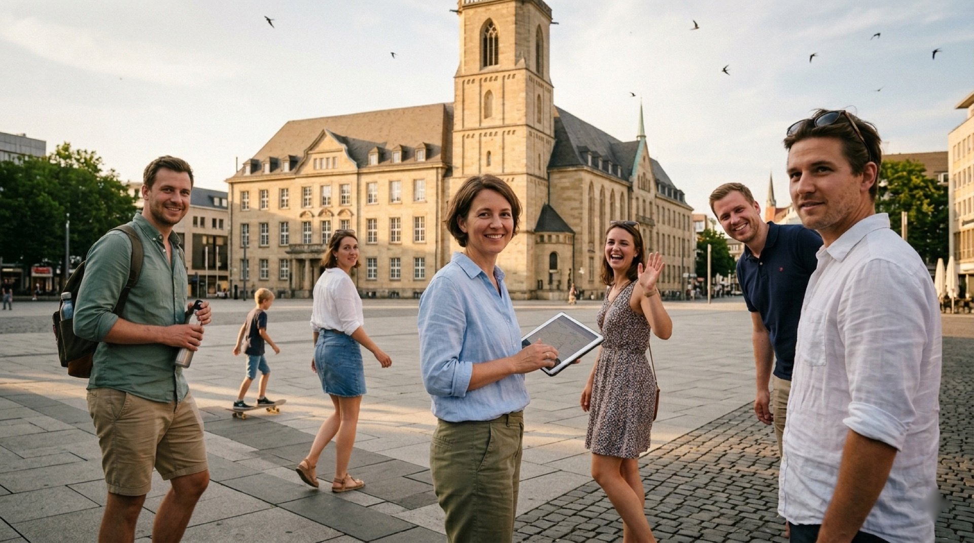 Dortmund has more squares than the first city map shows. Friedensplatz is only the check-in.