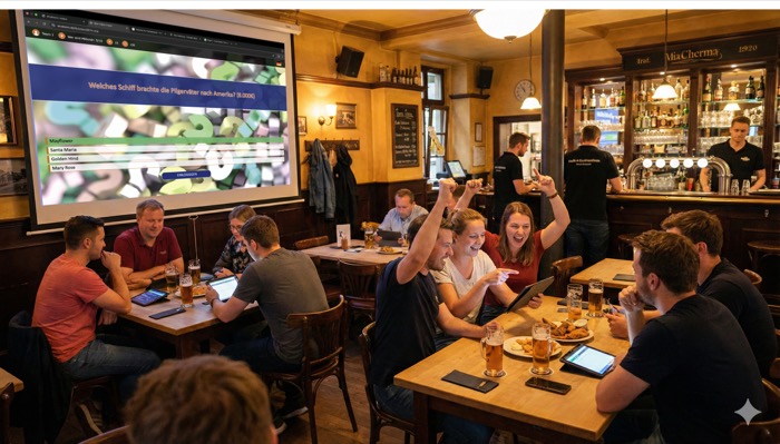 Teambuilding-Event Teambuilding Quizshow - Mitarbeiter bei indoor quiz-event