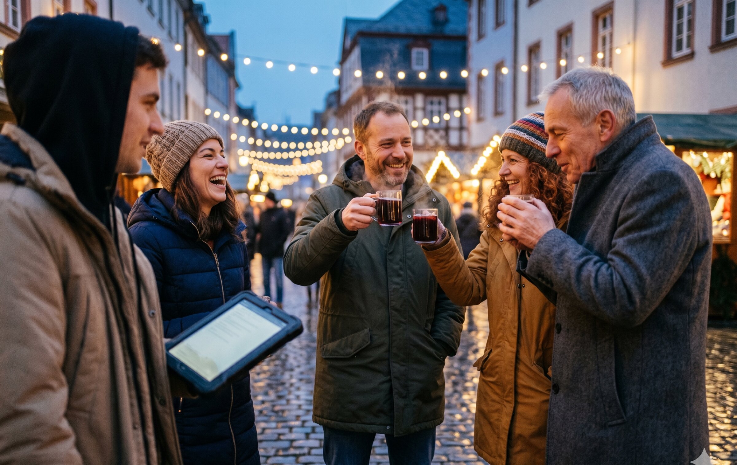Teilnehmer beim Christmas Rallye von anydoors in Aktion