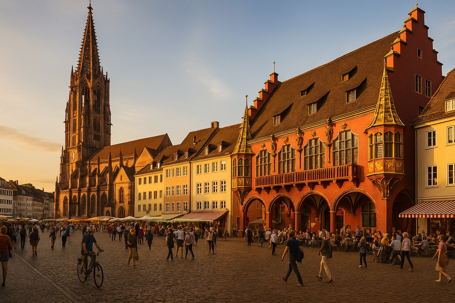 Blick über Freiburg – hier finden unsere Teamevents statt.